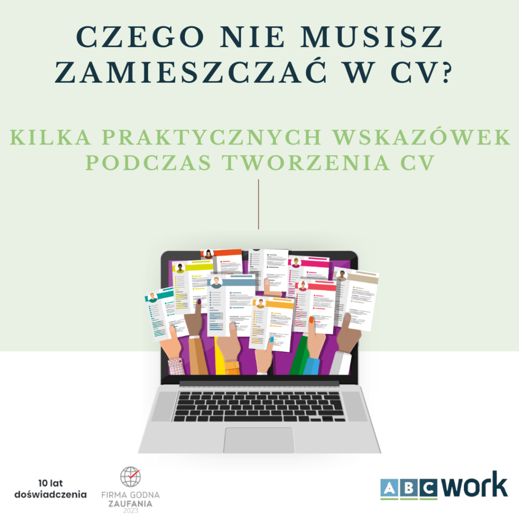 Czego nie musisz umieszczać w CV?